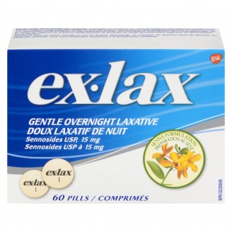 Ex-Lax Gentle Overnight Laxative, 60 Pills